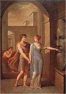 Boca Di Veritas; Ancient Ritual: A Pair Of Paintings by Nicolas Joseph Ruyssen