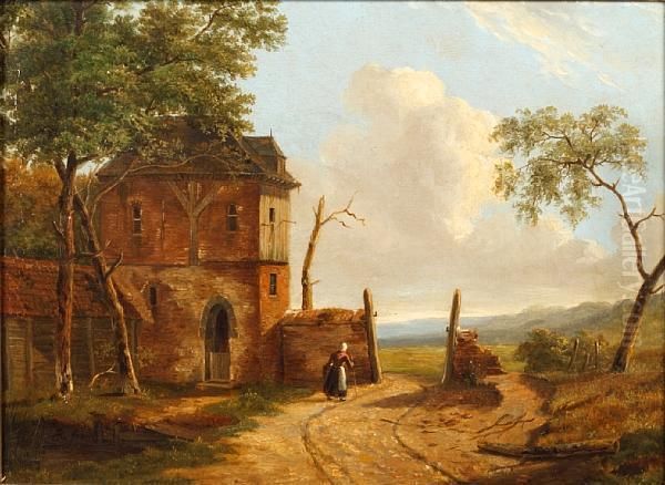 Figure By Farm Buildings - view 1