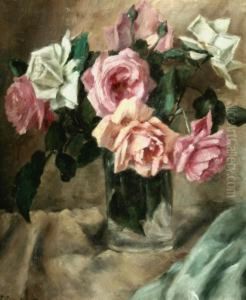 Stilleven Met Rozen. Gesigneerd Stilleven Met Rozen. Gesigneerd