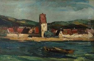 Stadtansicht An Der Donau Stadtansicht An Der Donau