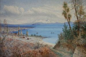 Lake Taupo With Mountains Beyond Lake Taupo With Mountains Beyond