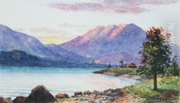 Sunset, Lake Te Anau - view 1
