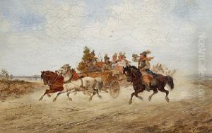 Villagers Riding To A Festival