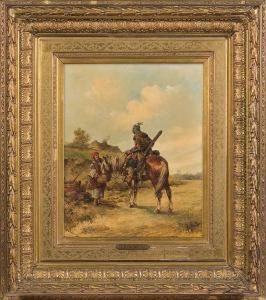 Armored Rider With Horse