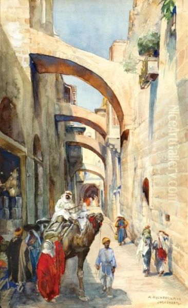 Figures On The Via Delarosa - view 1