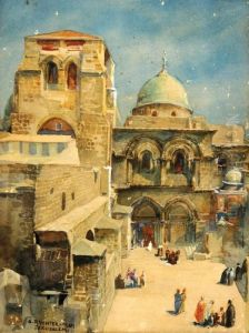 Figures In The Old City Of Jerusalem by Anna Rychter-May