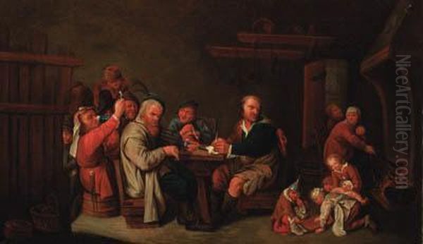 Peasants In A Cottage Interior - view 1