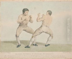 Daniel Mendoza And Richard Humphreys by Charles Reuben Ryley