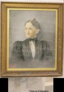 Pastel Drawing Of A Latevictorian Woman by Charles Reuben Ryley