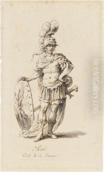 Mars, In Classical Armour, Supporting A Shield - view 1