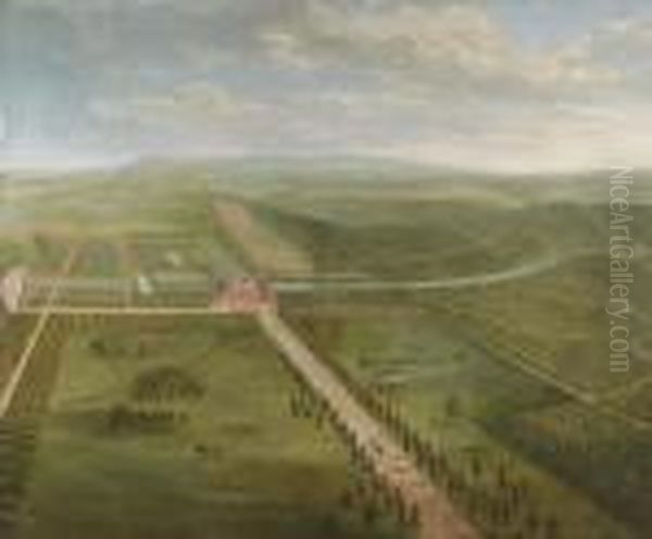 Prospect Of Tottenham Park, Wiltshire by Pieter Andreas Rysbrack
