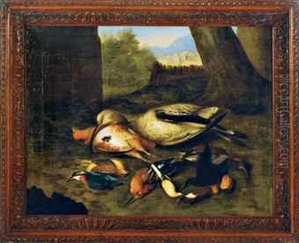 The Hunted Birds On A Forest Floor - view 1
