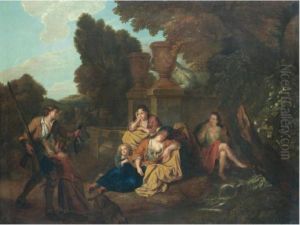 A Landscape With A Man Returning From A Hunt