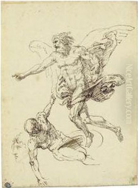 Time Overcoming An Allegorical Figure, Perhaps Ignorance - view 1