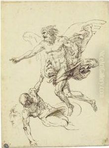 Time Overcoming An Allegorical Figure, Perhaps Ignorance by Luigi Sabatelli