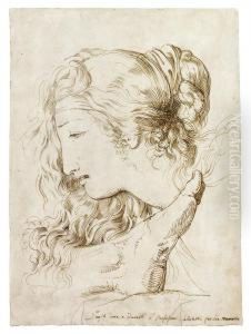The Head Of Andromache, Mourning Over The Foot Of Hector by Luigi Sabatelli