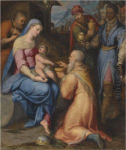 The Adoration Of The Magi by Lorenzo Sabatini