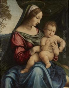 The Madonna And Child by Andreas Sabatini Da Salerno