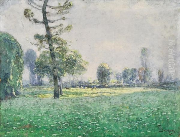 Paesaggio Nel Verde Con Armenti - view 1
