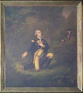 George Washington In Prayer At Valley Forge by Lambert Sachs