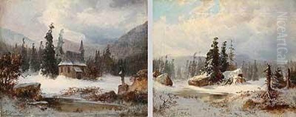 Winterlandschaft Mit Kapelle - view 1