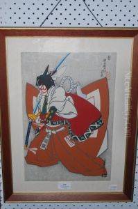 Japan,
Shibaraku, Woodblock Print by Hasegawa Sadanobu