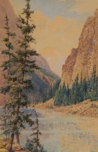 Canadian Mountain Landscape by William Harvey Sadd
