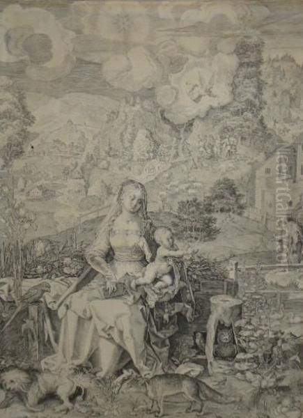 Virgin And Child On A Grassy Bank - view 1