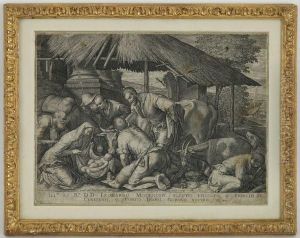 Die Anbetung Der Hirten by Johannes I Sadeler