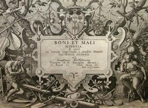 "boni Et Mali Scientia.." by Johannes I Sadeler