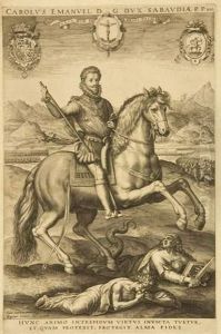 Bildnis Carlo Emanuele I., Herzog Von Savoyen Zu Pferd.