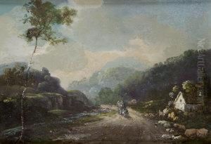 Coach On A Mountain Path Near The Scalp, Enniskerry, Co. Wicklow