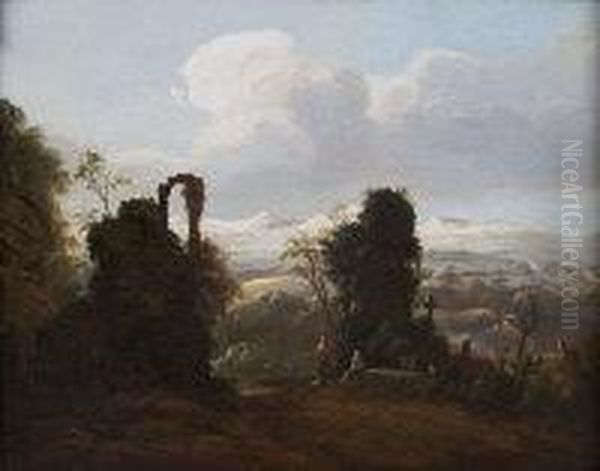 Landscape With Figures By A Wayside Cross - view 1