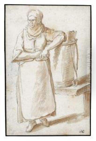 Studies Of Two Figures In Tyrolean Dress - view 1