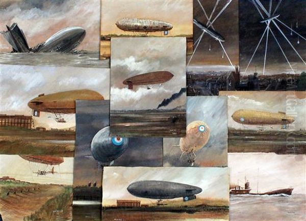Studies Of Ww1 Army Airships - view 1