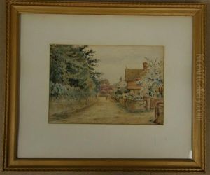 Surrey Lane With Figure by Henry James Sage