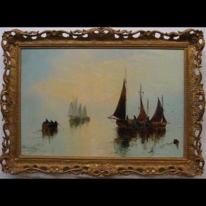 Fishing Boats At Rest by J. Sage