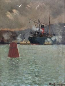 Angbatar I Hamn by Olof Sager-Nelson
