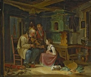 In Der Stube by Gottfried Hermann Sagstatter
