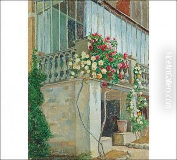 Balcony With Roses - view 1