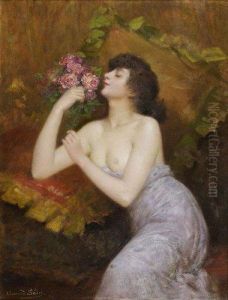 Sain - Jeune Femme Tenant Unbouquet...