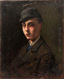 Portrait De Jeune Homme. by Paul Jean Marie Sain
