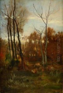 Vue De La Campagne Aux Environs D'avignon by Paul Jean Marie Sain