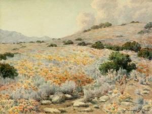 California Hillside With Poppies by Norman Saint-Clair