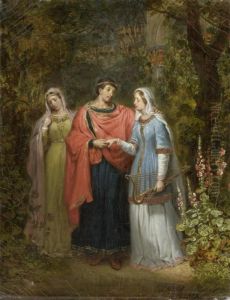Pair Of Paintings: St. Louis And Marguerite De Provence