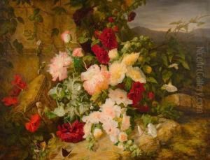 Floral Still Life. by Simon Saint-Jean