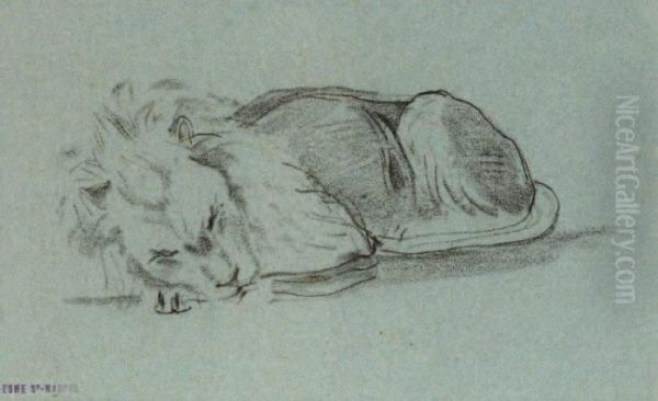 Lion Couche - view 1