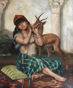 L'enfant Et La Gazelle by Gaston Casimir Saint-Pierre
