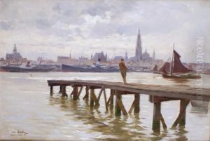Le Port D'anvers by Henri Saintin