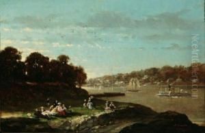 Shore Of The Hudson by Jules Emile Saintin